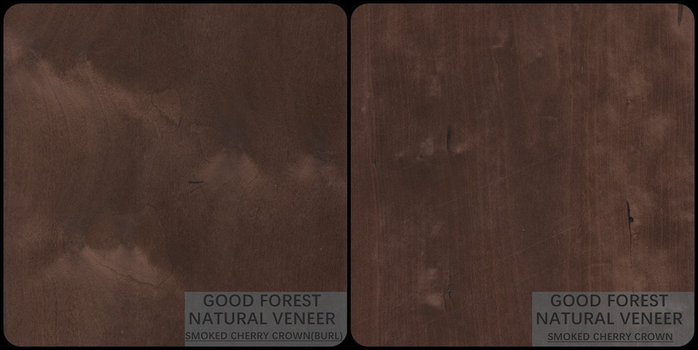 Decoration Natural Cherry Veneer Quarter Cut Smoked Color Popular