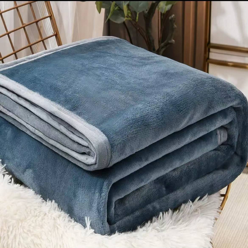 Thickened Milk Fleece Coral Flannel Sofa Cover for Office Nap and Air Conditioning