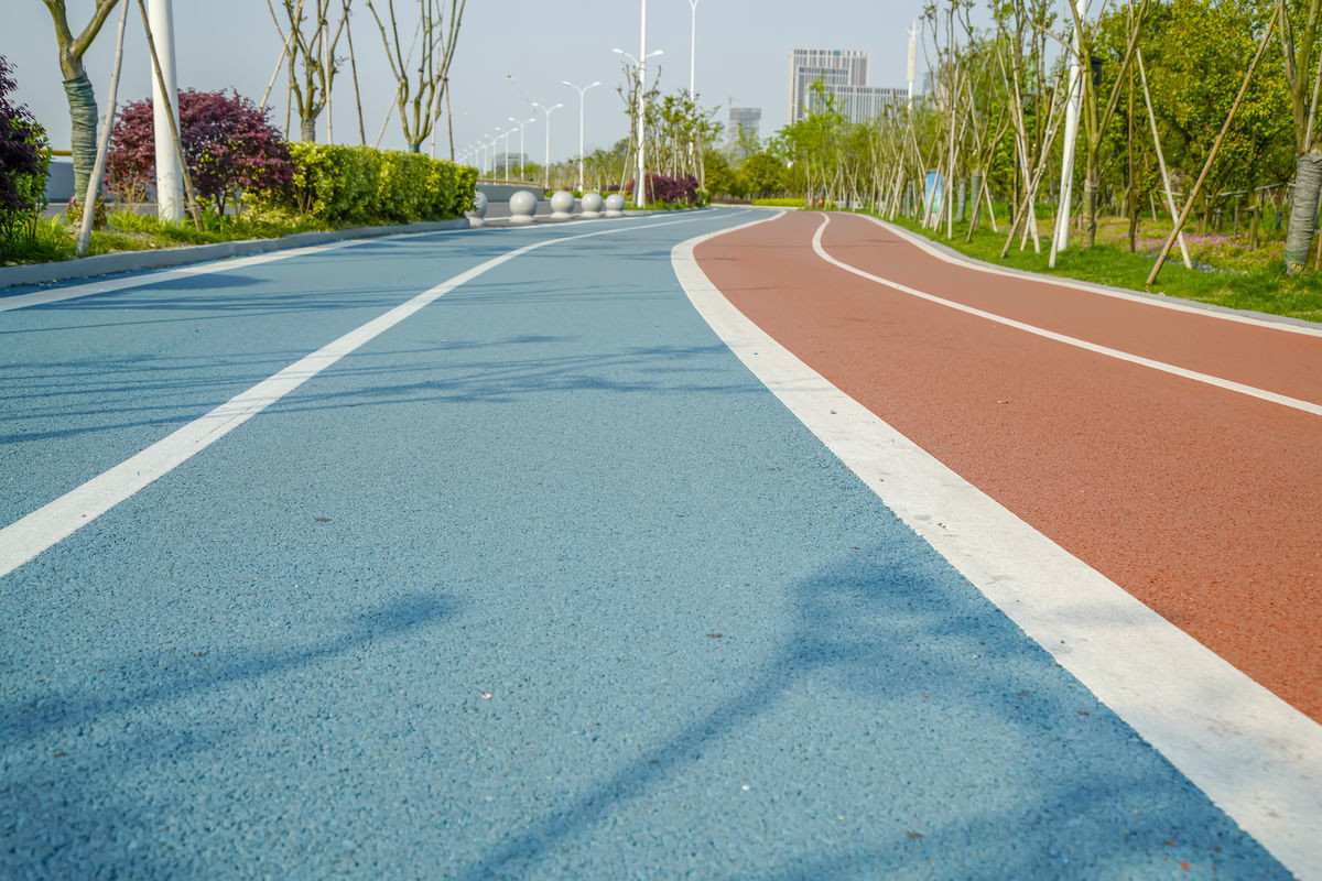 Outdoor Rubber Jogging Track Eco Friendly Walking Track Rubber Surface