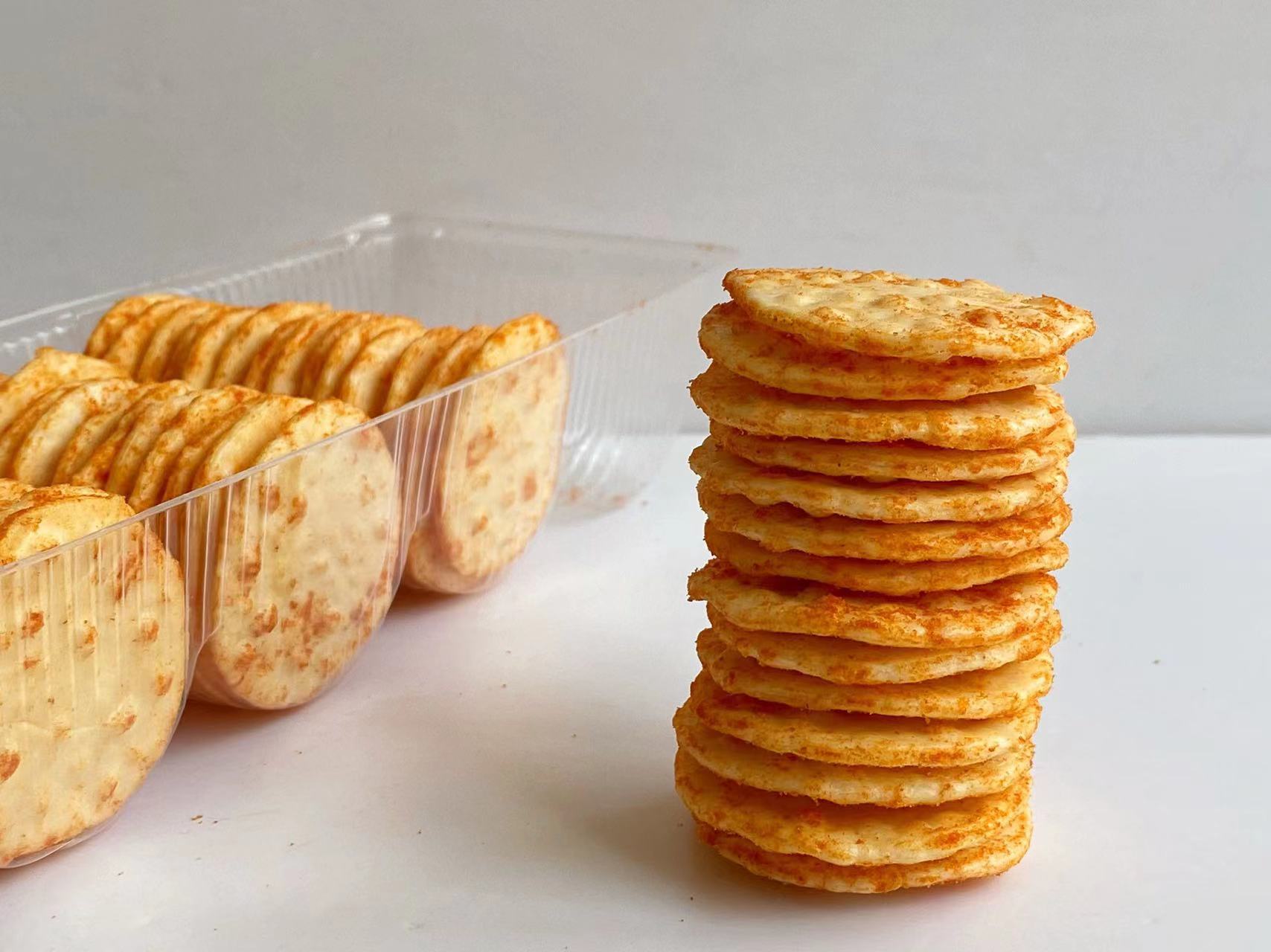 Tomato Flavors Senbei Rice Crackers Salt Vinegar Soft Baked Cookies