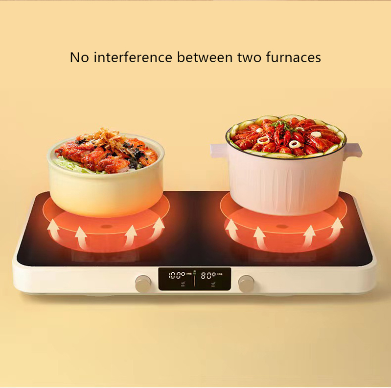 Electric Induction Heating Plate Cooker with Touch Buttons and Power Source Electric