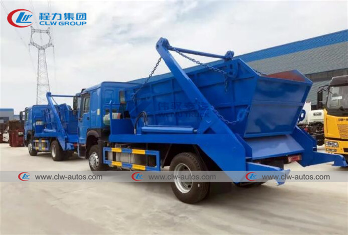 RHD Howo 8M3 10M3 Skip Loader Container Garbage Truck