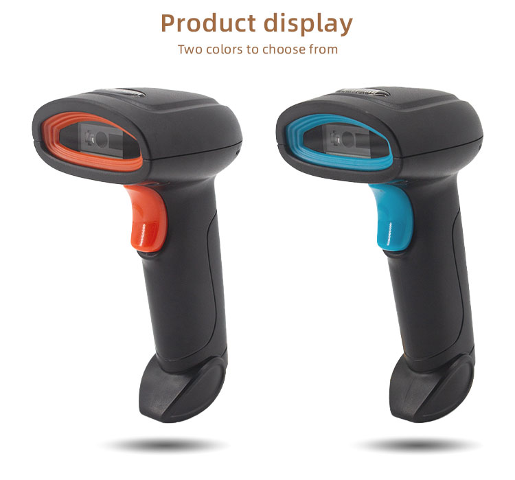 2000mA Battery Capacity Handheld QR Code Reader with Long Distance Wireless Scanning