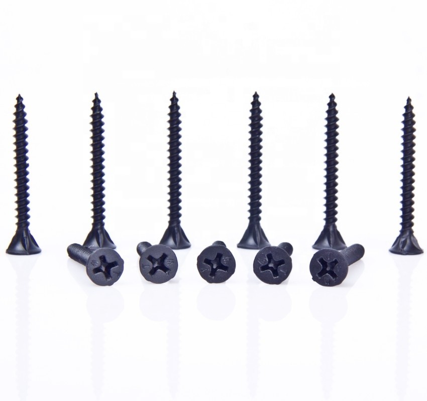 Black Drywall Screw Bugle Head Plastic Zinc Plated Screws For Gypsum Board