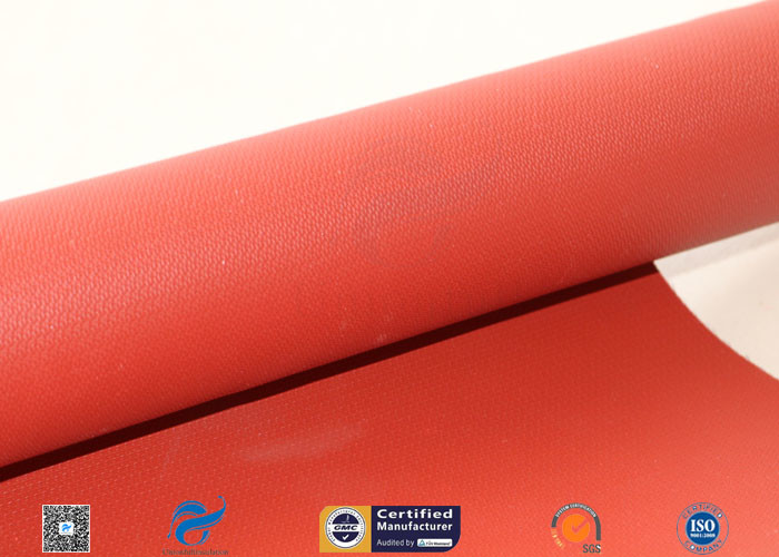 580gsm 17oz 3732 Red Silicone Coated Fiberglass Fabric Pipe Heat Insulation