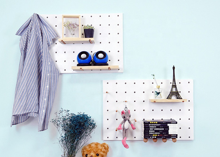Hole Mdf Wood Wall Board Melamine And Raw Hardboard Peg