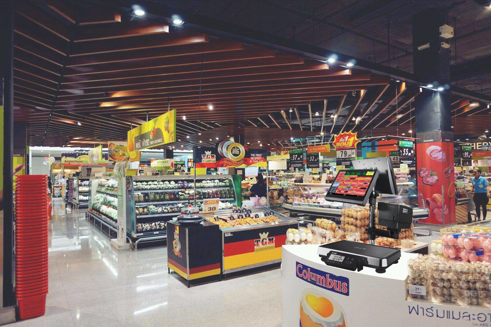 Retail Supermarket Weighing Scale POS Software Recognizes with AI Touch Screen PC/Android Scale