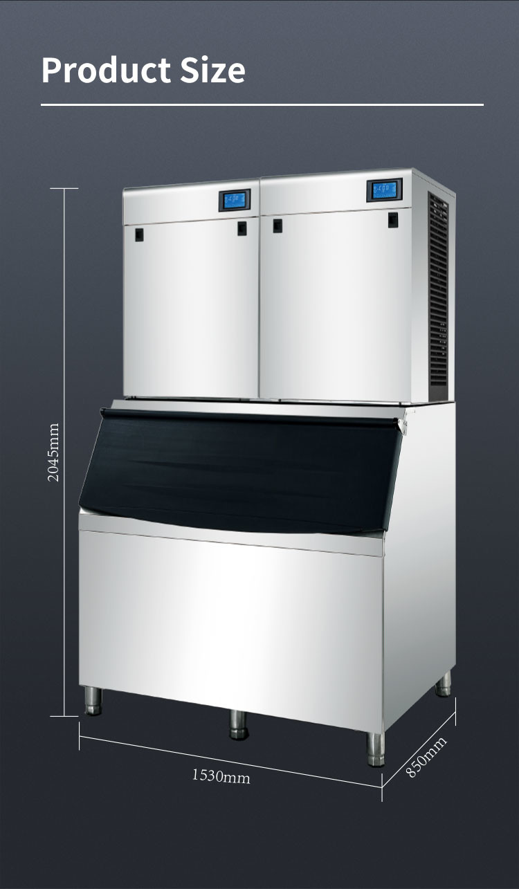 4400W Commercial Ice Maker 900 Kg 1000kg Vertical Ice Making Machine For Hotel