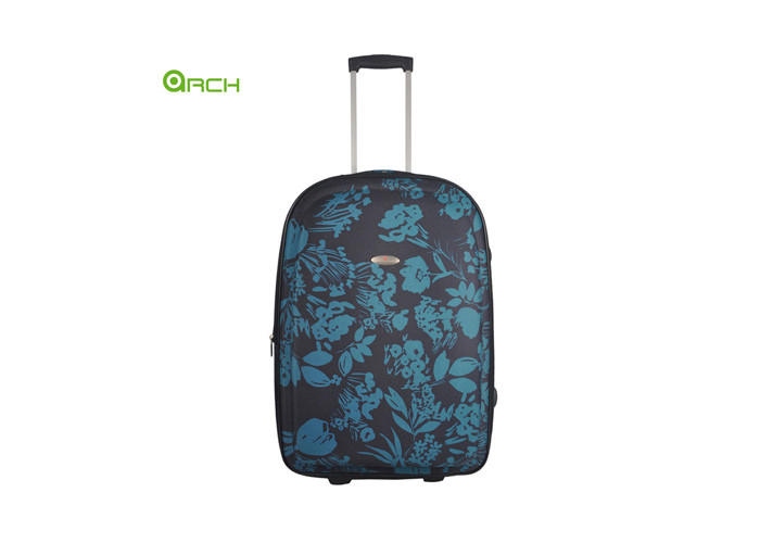 Printing Round Shape Travel Trolley Lightweight Luggage Bag with Skate Wheels