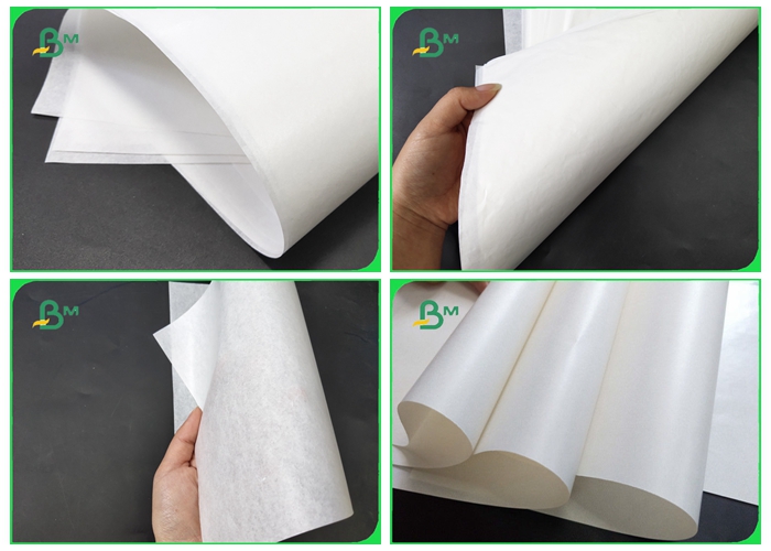 FSC Food Grade C1S White Kraft Paper 30g 50g   70 * 100cm French Fries Packing