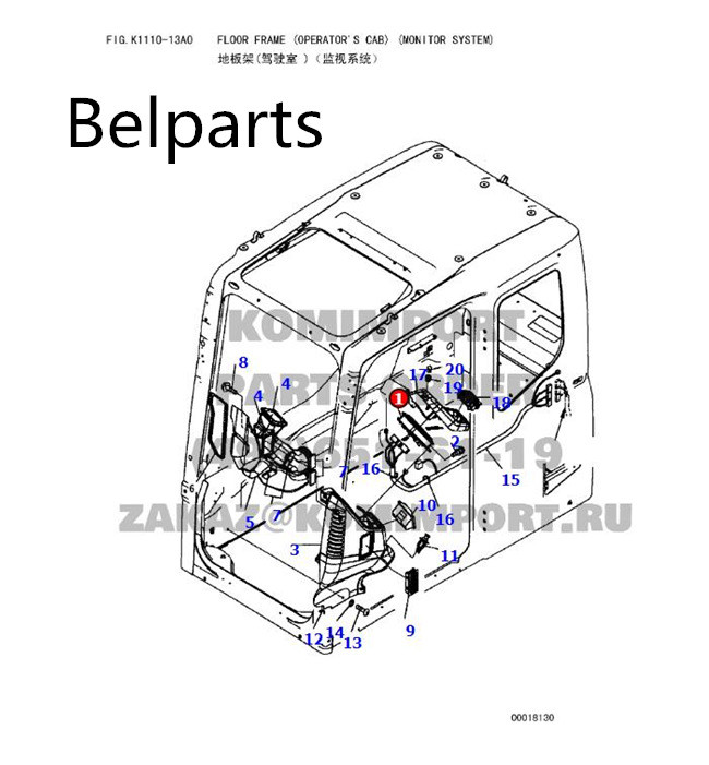 OEM Monitor Excavator Spare Parts PC200-7 PC228US-3 7835-16-5002 7835-12-3007