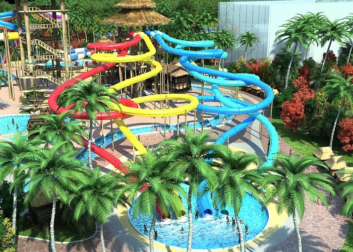Customizable Platform Height Aqua Park Equipment Constructed with Top- Fiberglass Material