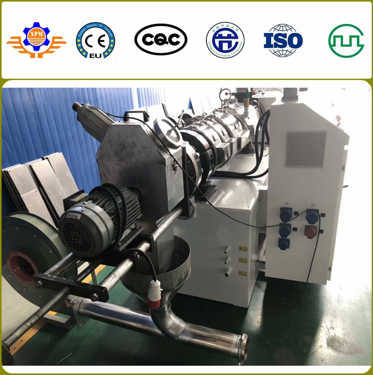 200 - 800kg/H PVC Granules Extrusion Line PVC Pelletizing Machine Hot Mold Cutting