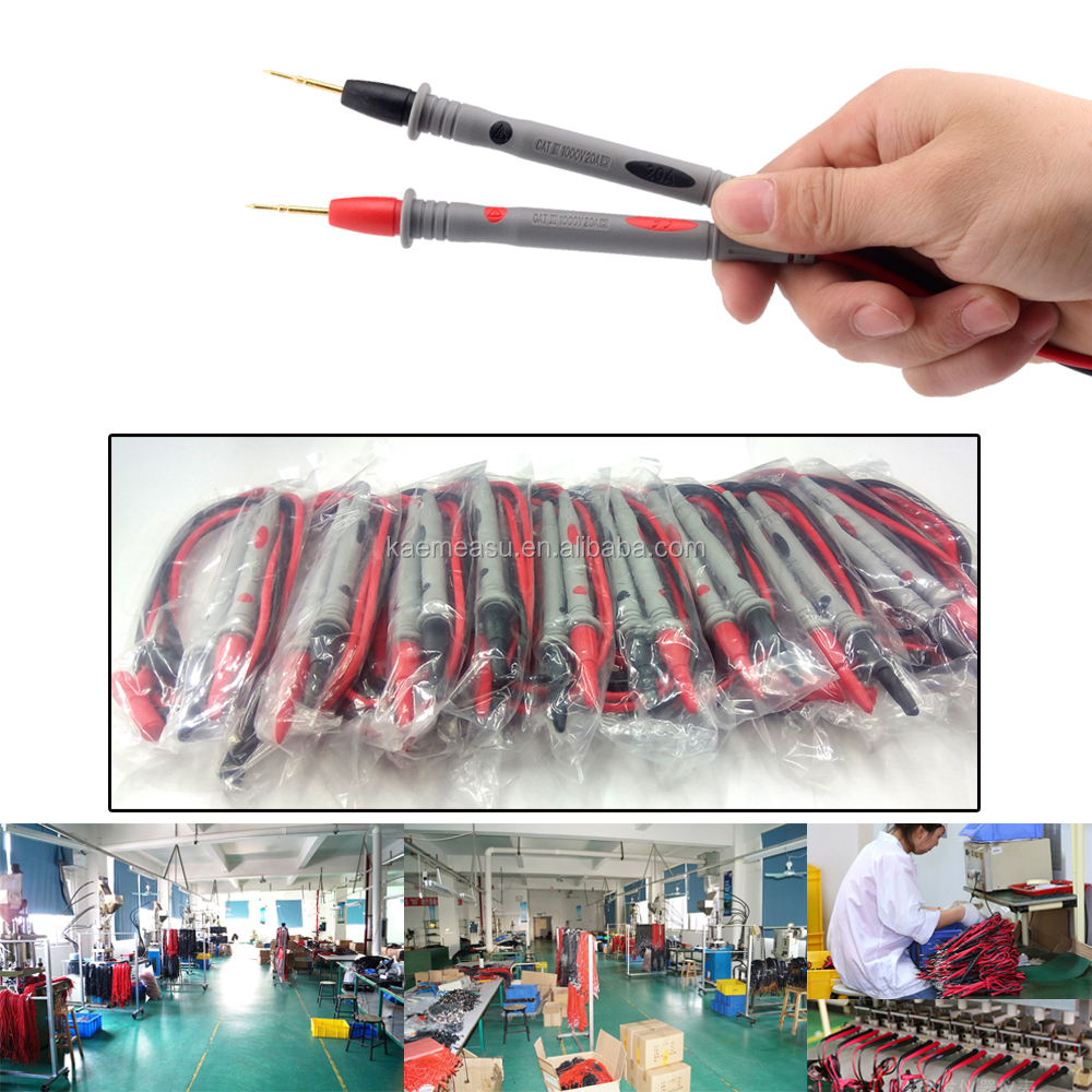 Factory Digital Multimeter Pen Probe Test Cable Lead 1000v 20a Cable Tester Lead Probe Wire Pen