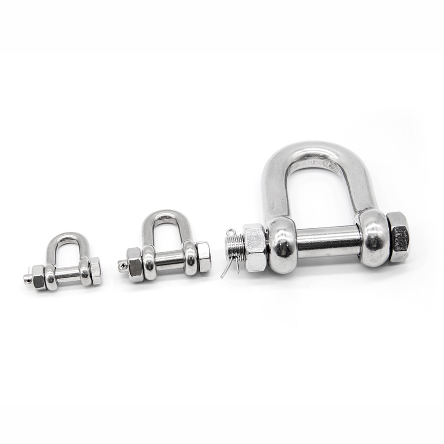 304 316 Stainless Steel Anchor D Shackle Corrosion Resistance