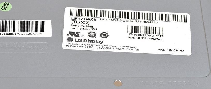 LM171WX3-TLC2 LG Display 17.1" 1440(RGB)×900 250 cd/m² INDUSTRIAL LCD DISPLAY