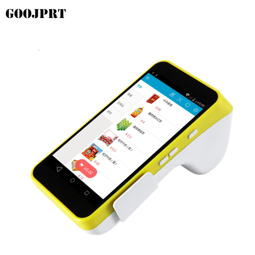 High Speed Android Handheld POS Terminal Compact Design With Camera 3G WIFI