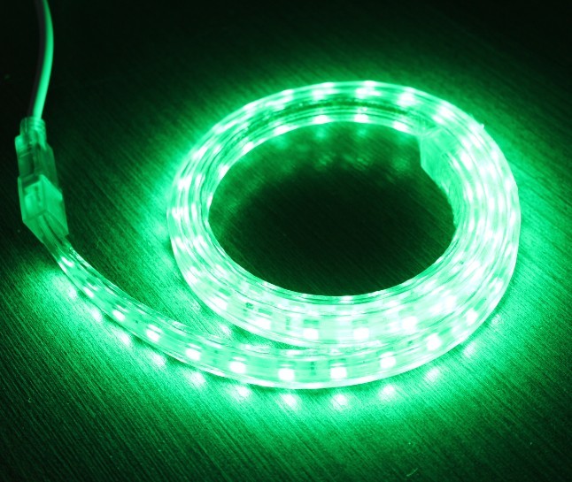 High lumen SMD5050 220V waterproof IP65 led neon flexible strip green
