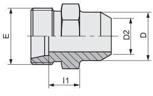 High Quality Guaranteed Male Metric Straight Joint Butt Weld Tube Fitting 1cw/1dw