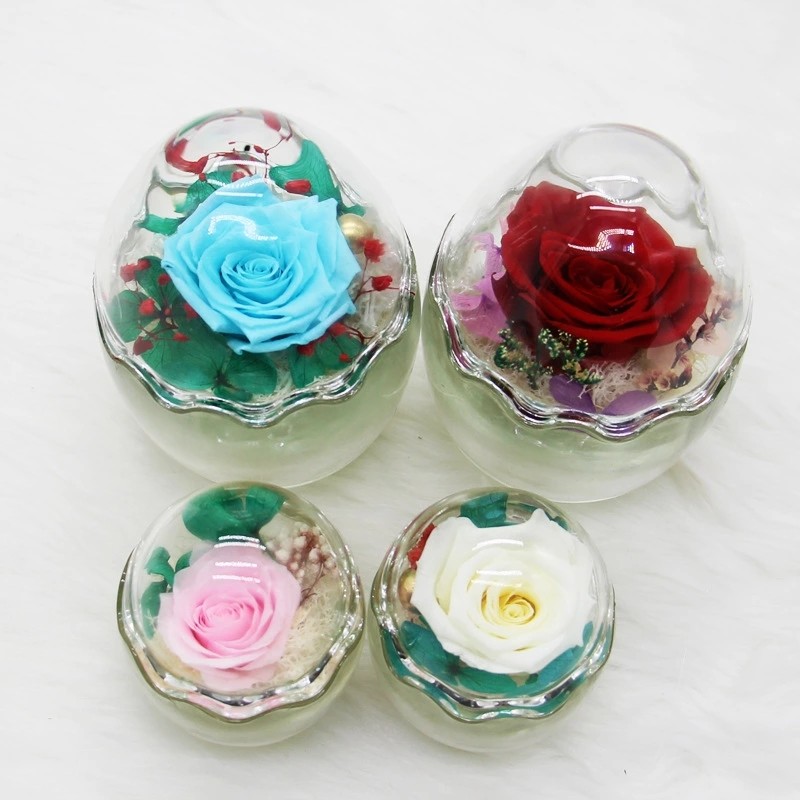 Christmas Preserved Real Roses In Lovely Egg Gift Eternity Roses gift rose