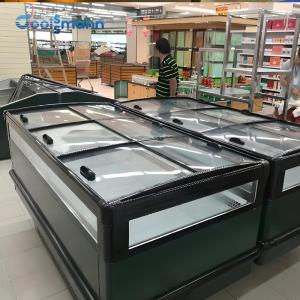 Buy cheap Horizontal Supermarket Island Freezer Refrigerated Display Cabinet Cooler product