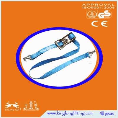 High Tenacity Industrial Lifting Straps Ratchet Tie Down 1500kg Blue Color
