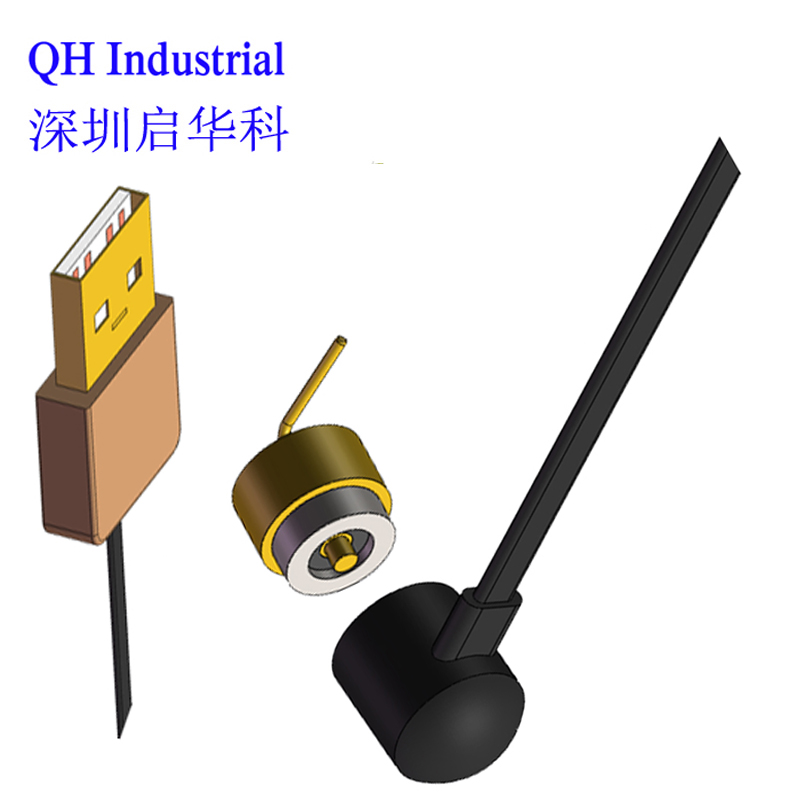 2Pin Low Price Mobile Phone Battery Solder Cup Spring Load Pin SUS Spring IDI 90 Degree Bend Pogo Pin Flat Pogo Pin