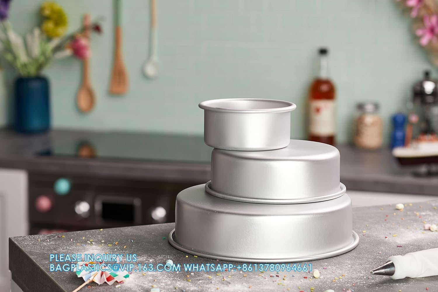 Factory Oem Original Cake Molds Baking Tools Cake Pans set Aluminum Round Cake Pans, 3-Piece Set with 8-Inch, 6-Inch
