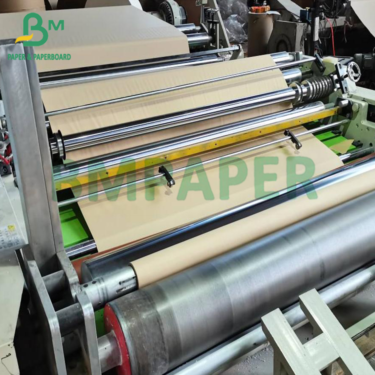 Semi Extensible Brown Kraft Paper Cement Kraft Bags Paper 90gsm 50kg