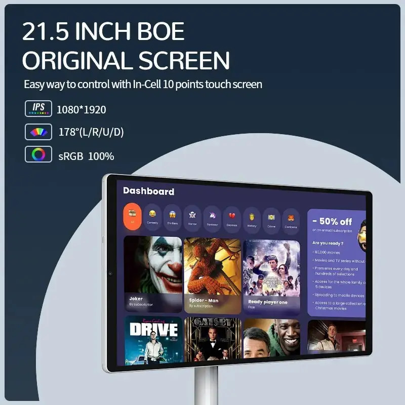 32" Smart Standbyme Screen 1080p Portable Monitor With Incell Touch Android OS