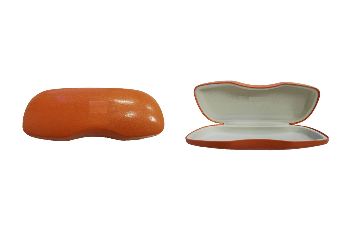 Colorful PU Leather Iron Hard Shell Eyeglass Case For Optical Eyewear