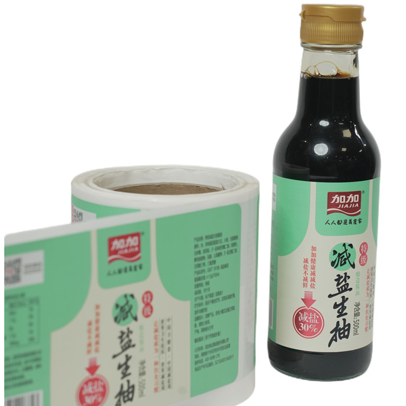 condiment Label Paper Anti Counterfeit Clear Custom Logo Stickers