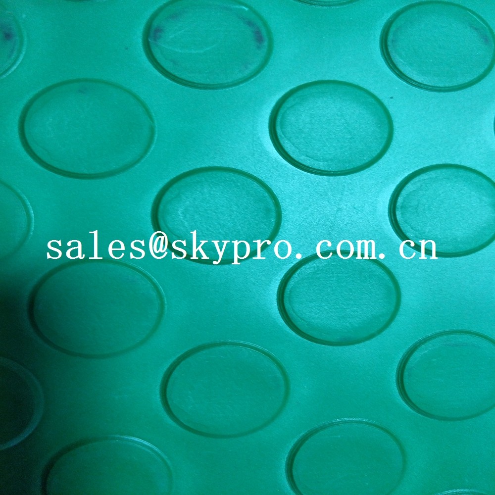 Non slip silver color Plastic Sheet thin gloosy PVC diamond thread pattern floor mat