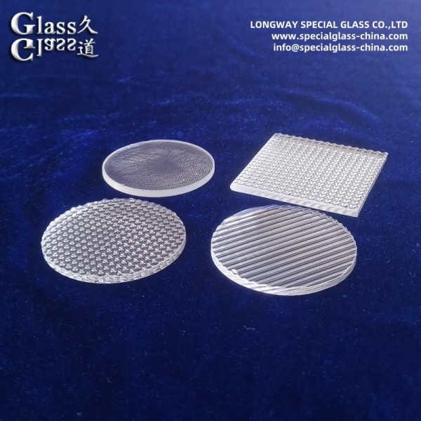 Durable Textured Borosilicate Glass Lens For Diffused Led Lighting Fixtures