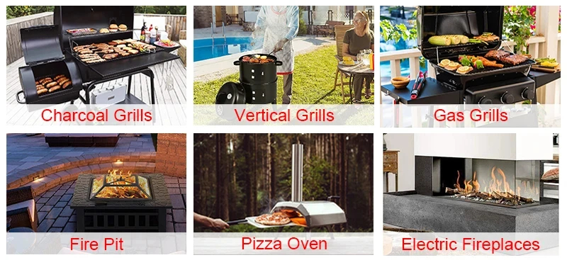 Customized Logo Acceptable 6 Burner Steel German Gas Trolley BBQ Grill for Outdoor
