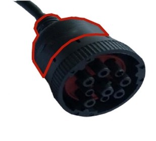 Green Deutsch 9 Pin J1939 Female to Type 1 J1939 Male CAN Bus Cable