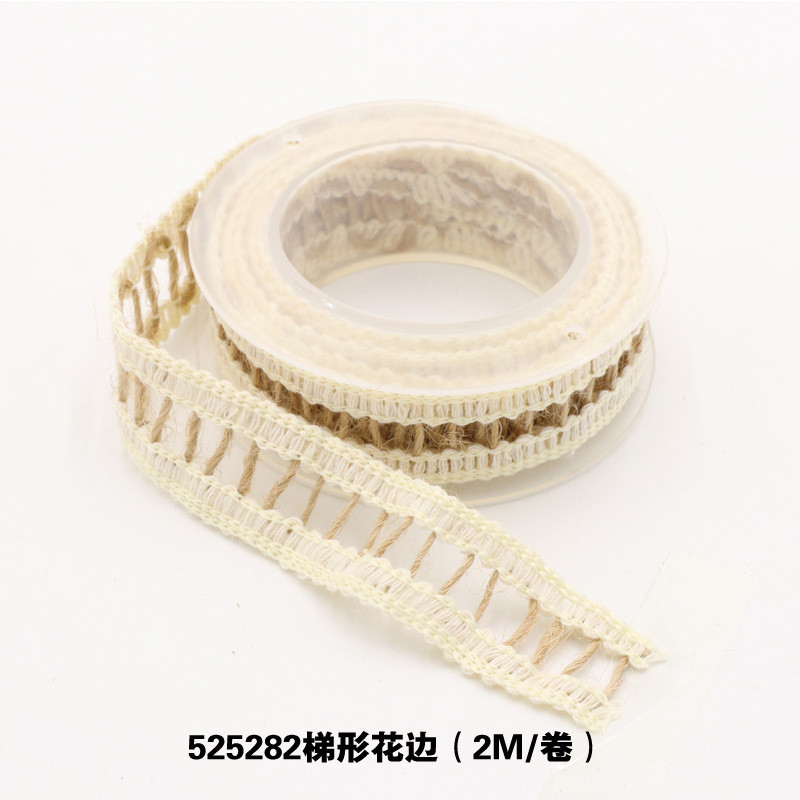 Garment Decoration Jute Rope Ribbon Gift Packing Wired Burlap Ribbon