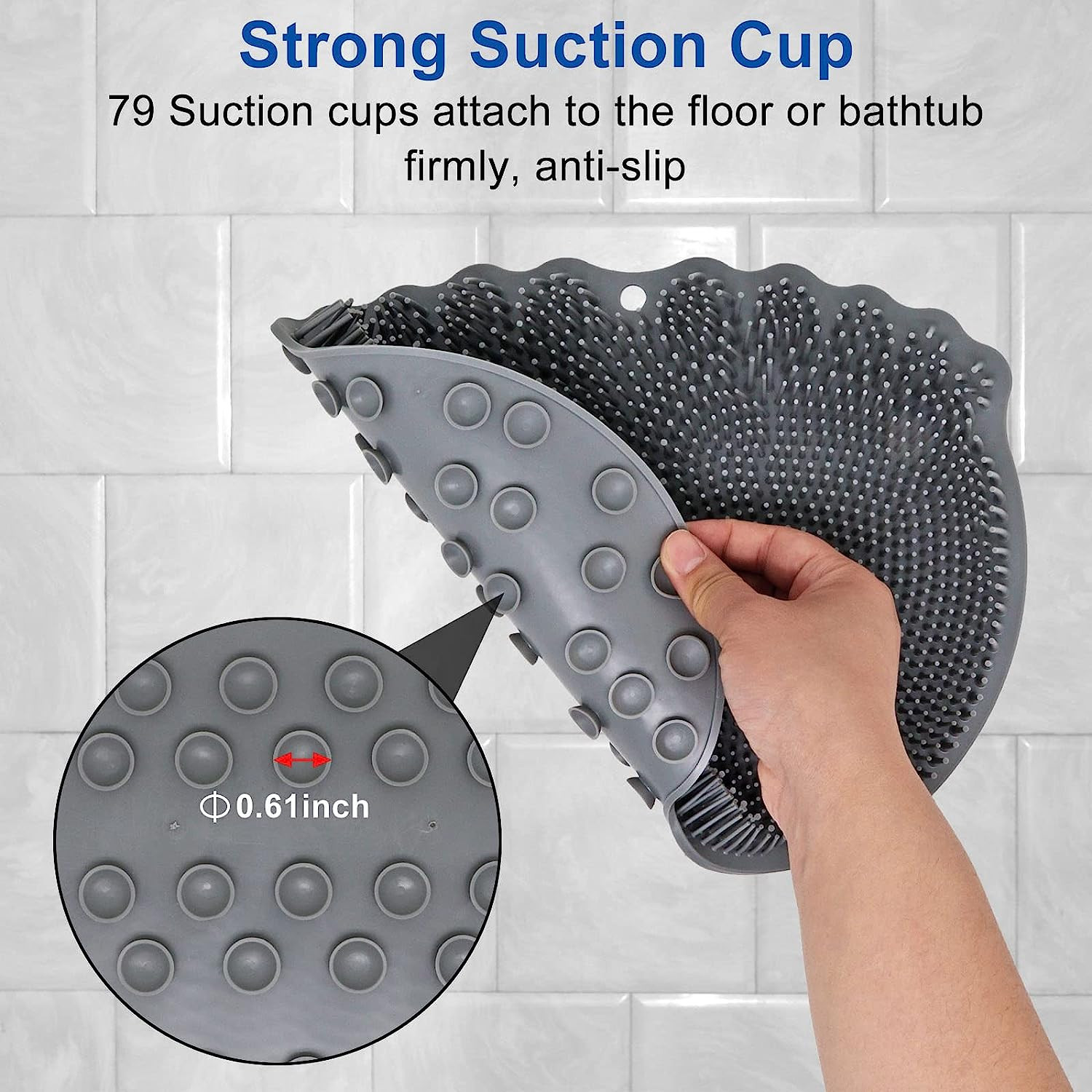 Waterproof Silicone Shower Mat Foot Scrubber Reusable Harmless