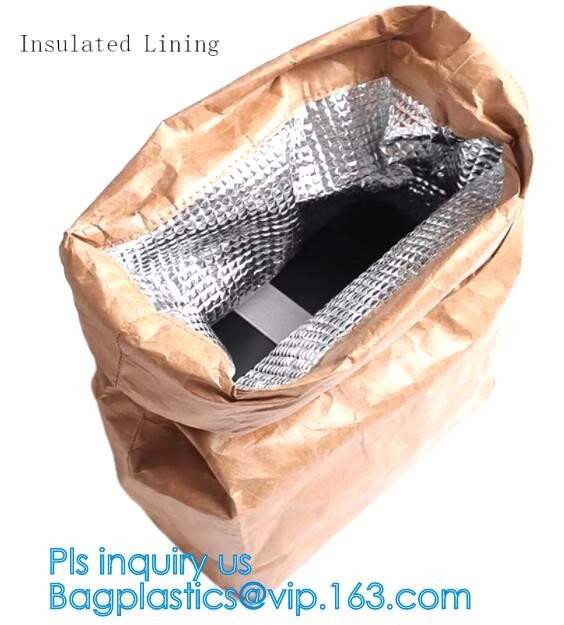 Cheap Lightweight Cheap Brown Custom Made Print Logo Water-proof Tyvek Paper Tote Shopping Bageco reusable promotion gif