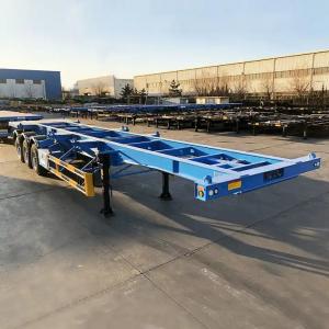 China Carbon steel 12.5m  Skeleton semi trailer 40ft Container Chassis truck trailer for sale on sale