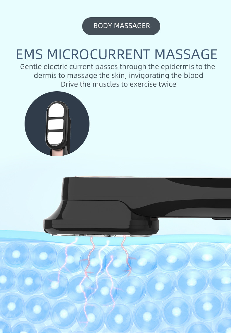 Multifunctional Electric Massage Comb Smart EMS Vibration Red Blue Light Face Body Skin Care Hair Growth