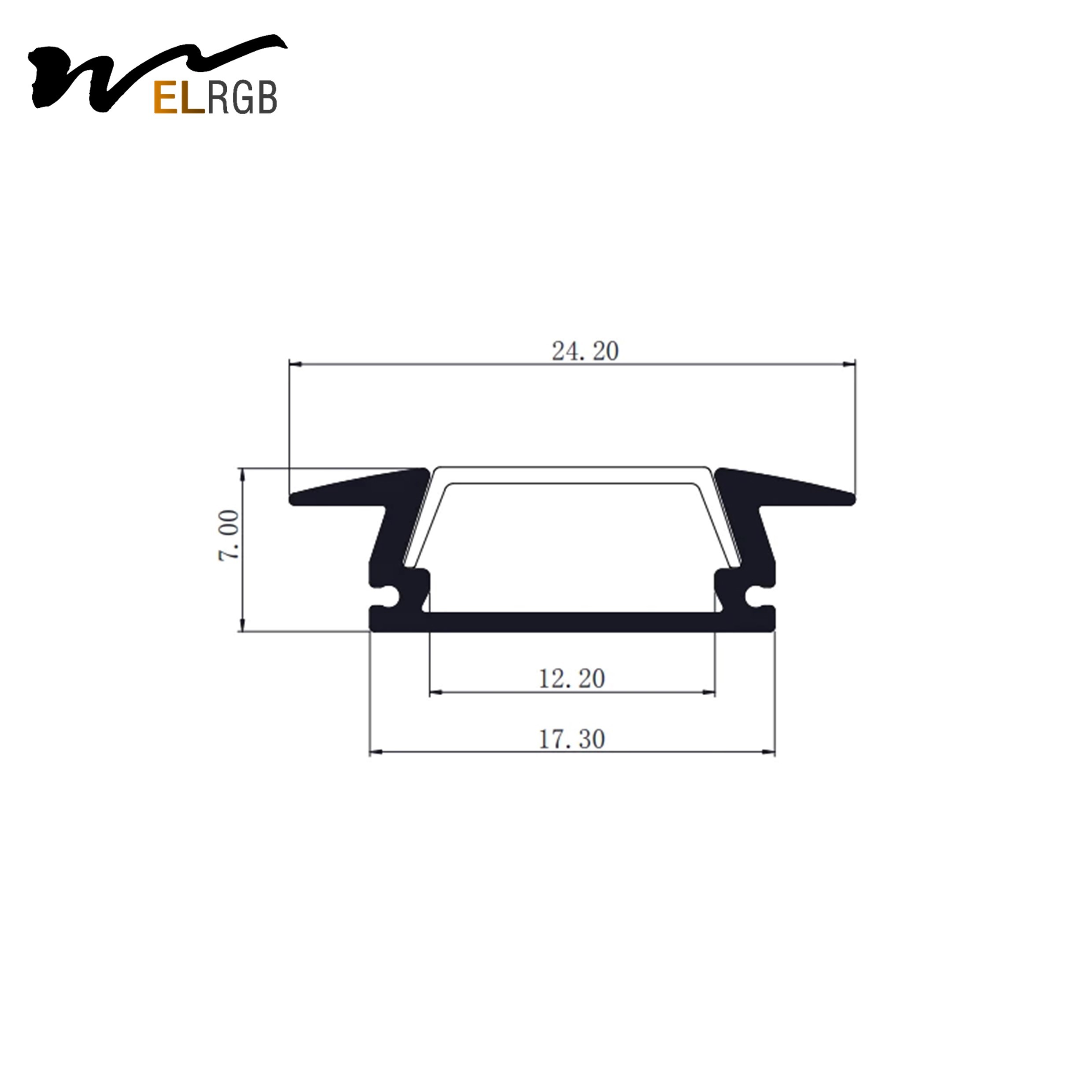 U Shape Led Aluminum Profile LED Strip Light Parts Aluminum Channel For Led Strips