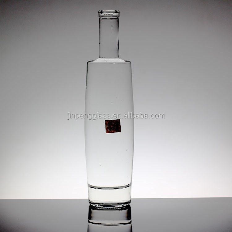Collar Material Glass 700ml 750ml Fashionable Wine Bottle for Liquor