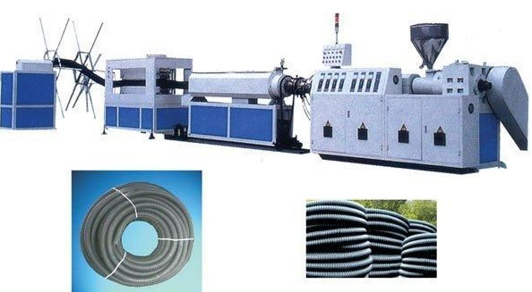 PE Carbon Spiral Reinforcing Single Screw Extruder Pipe Production Line