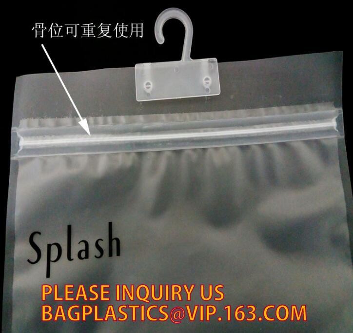 Frosted Zip lockk bag EVA PVC hanger bag for clothes, EVA frost drawstring bag, Frosted Plastic EVA Garment Packing Bag zi