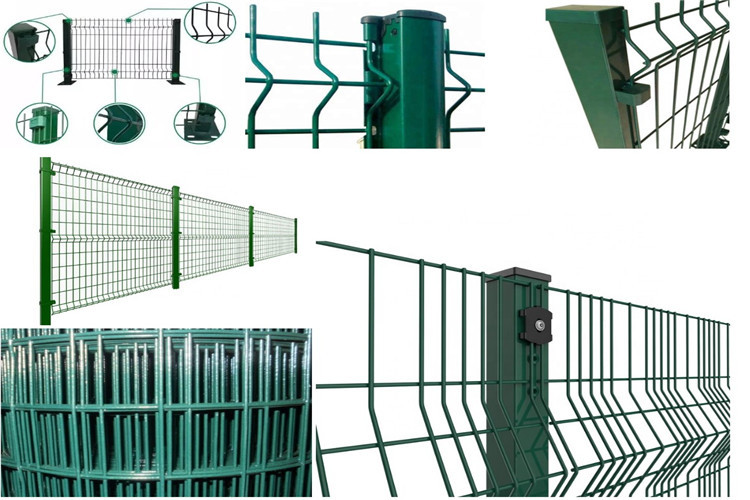 Galvanised Steel 3D Welded Wire Fence 75x150mm Gi Wire Mesh Fence