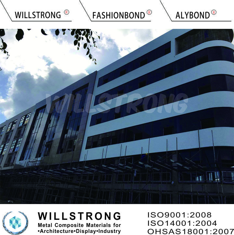 1100 Alloy Building Cladding Wood Grain Aluminium Composite Panel 4MM Thickness