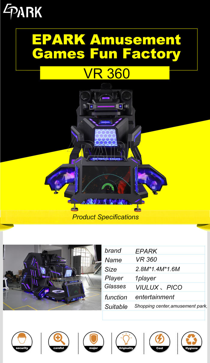Virtual Reality Headset Flight Ps4 9D VR Simulator / 4D Racing Car Game Machine 360 rotaition and swing