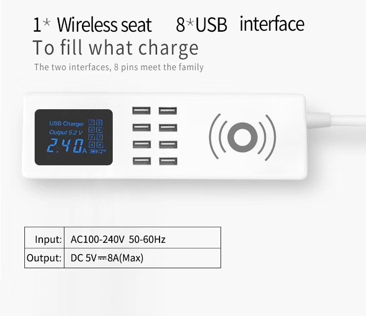 WIRELESS CHARGING USB SOCKET New design wireless charging sliding desktop socket /Sliding electric tabletop socket