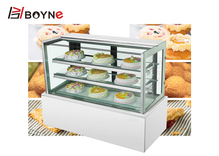 Three Layer Marble Base Cake Showcase Chiller For Restaurant